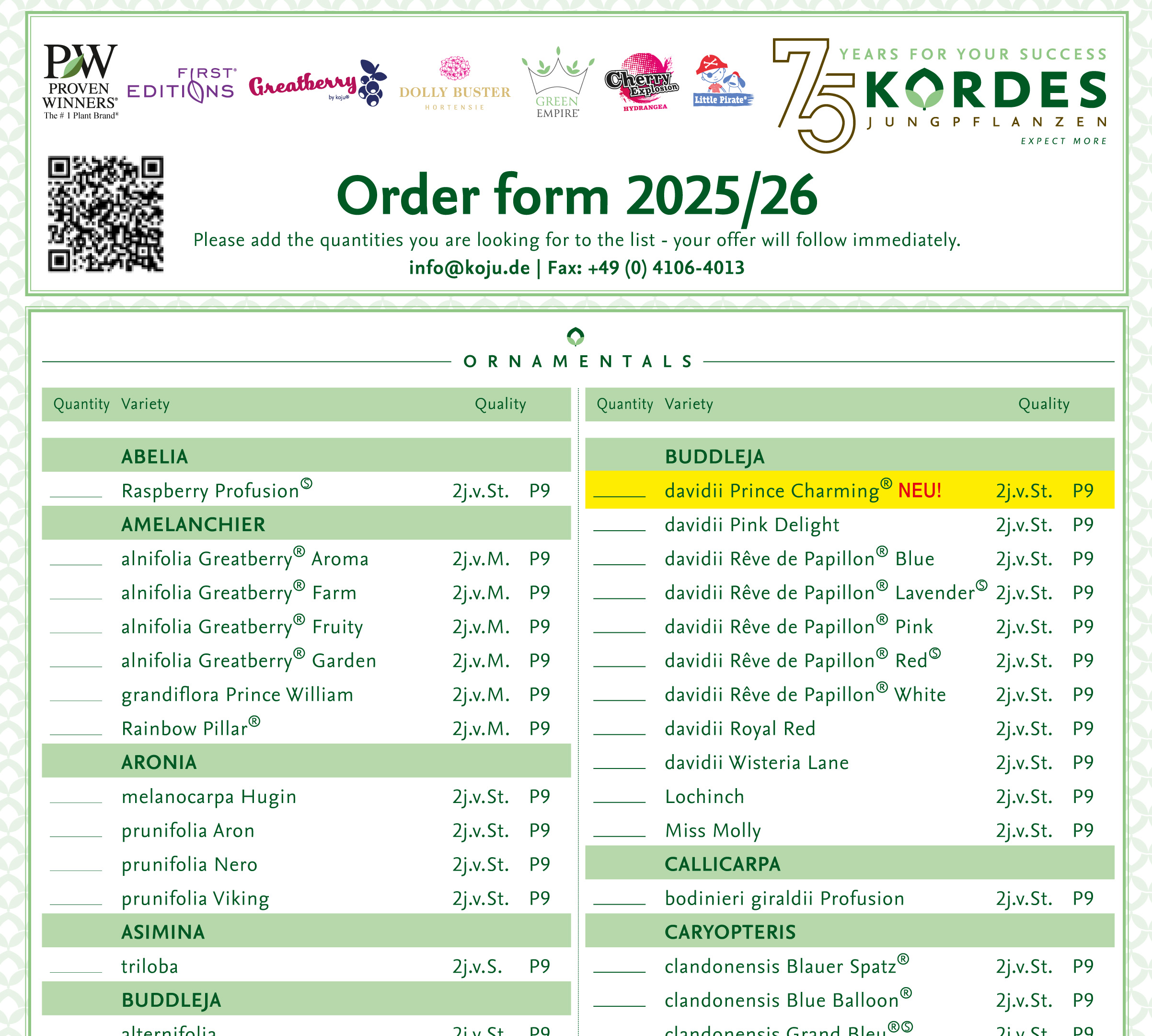 Current stock - request now!